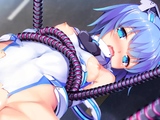Brunette cums to hentai
