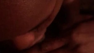Dark chocolate ebony sucking long black dick