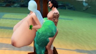 Hot 3D redhead licking a pussy while getting fucked