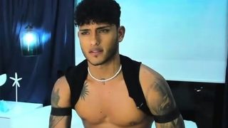 Solo masturbation and gay climax