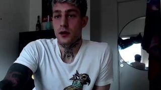 Twink emo boy jerks off
