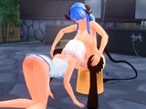 Hentai redhead gives blowjob and having sex
