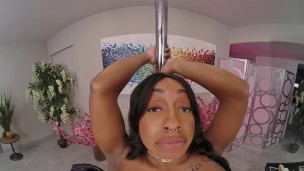 Lily Starfire is ready to give you the best VR experience by giving you full access to her needy ebony pussy