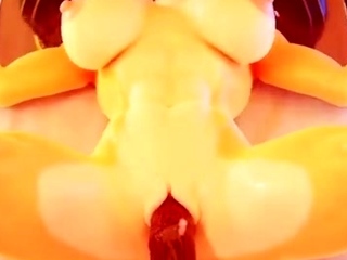 Hot 3D redhead licking a pussy while getting fucked
